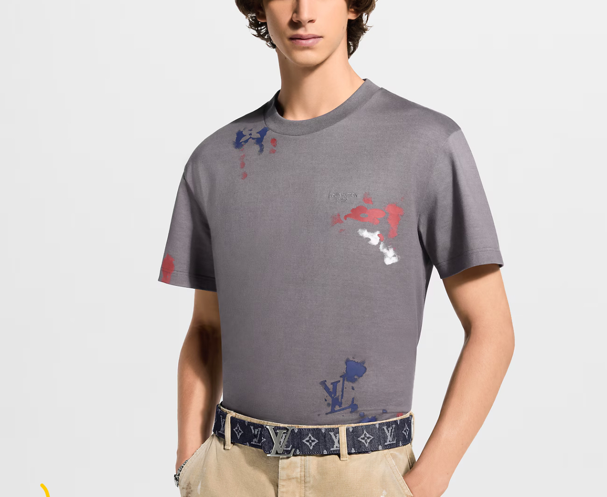LOUIS VUITTON グレー Tシャツ S Louis Vuitton graphic T-shirt