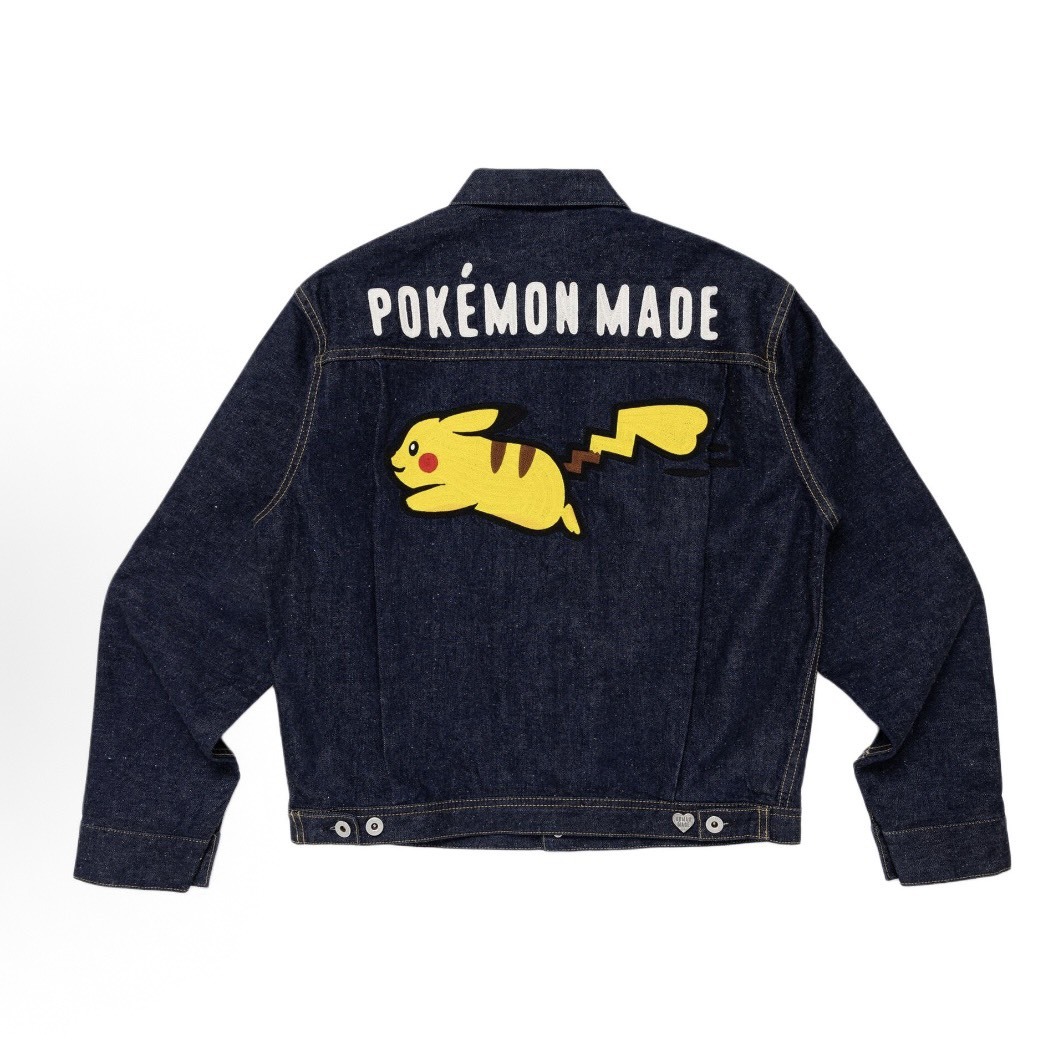 HUMAN MADE X POKEMON MADE DENIM JACKET INDIGO 聯名款 皮卡丘 丹寧外套-XX31JK005