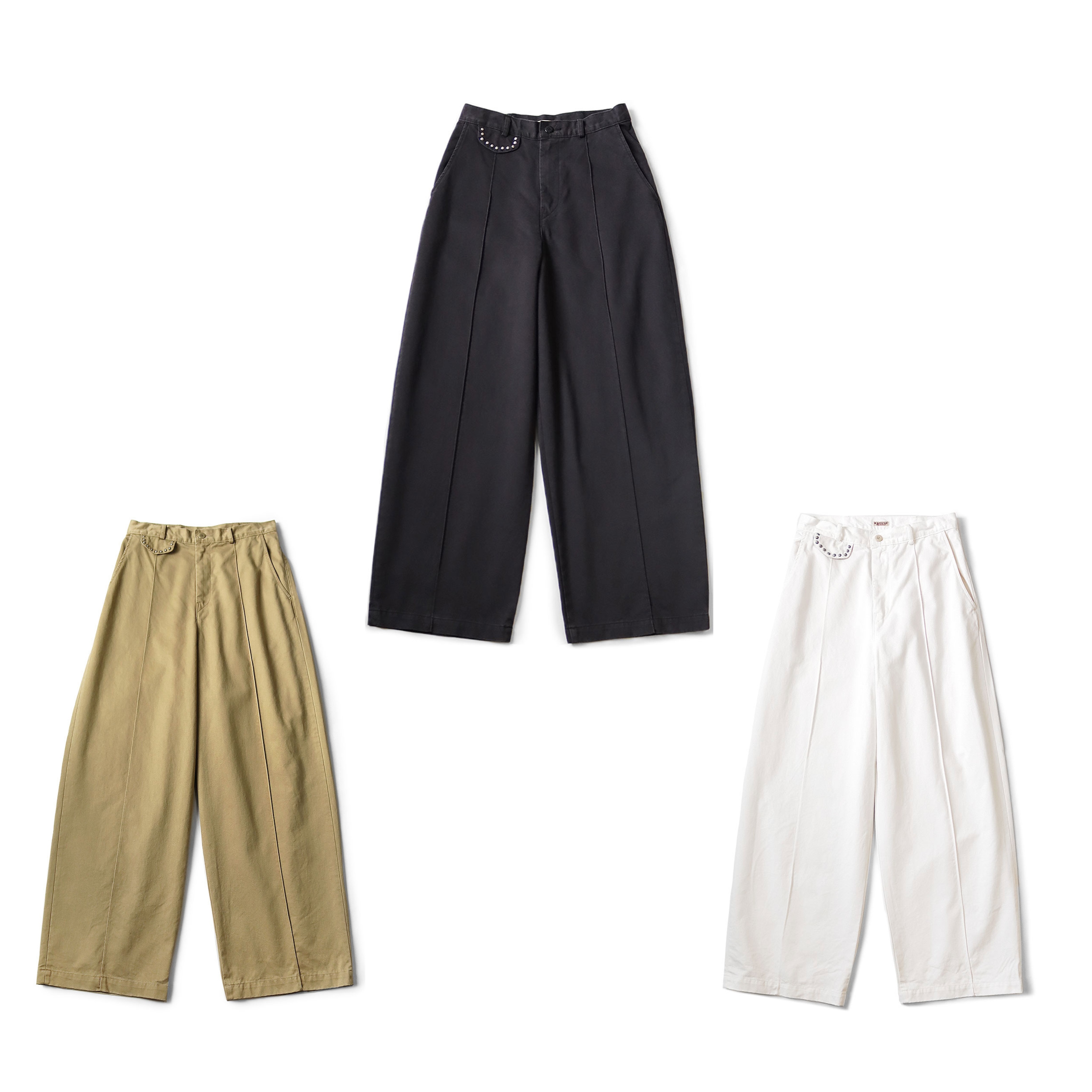 2026SS KAPITAL Chino Boogie Day Baggy Pants 鉚釘 寬褲 長褲 工作褲 現貨 EK-1739LP