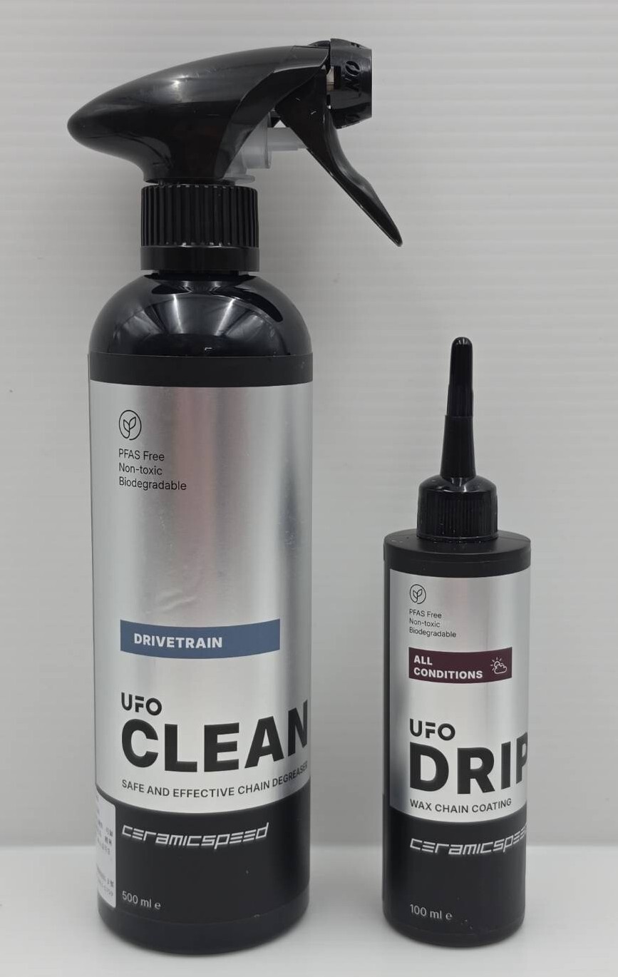 (組合:腊清潔劑+鏈條腊) Ceramicspeed UFO Drivetrain Cleaner 116268 鏈條鍍膜清潔劑 鏈條腊清潔劑 500ml+UFO Drip All Conditions 116262 全能型鏈條鍍膜腊 鏈條蠟