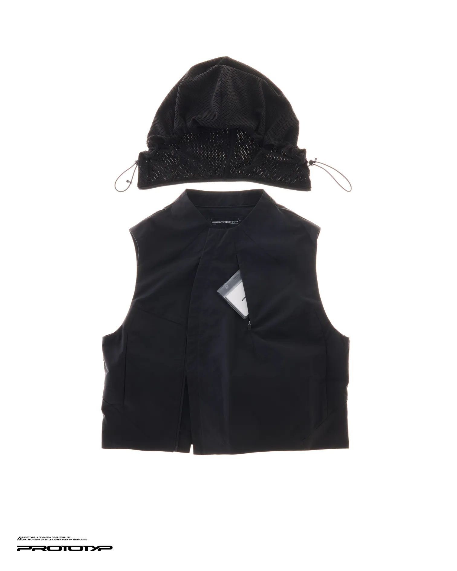 PROTOTYP｜PTP-26S-VST-001 - SONIC VX Module Cropped Vest (Black)