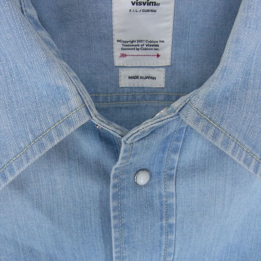 LAST PCS: VISVIM SOCIAL SCULPTURE HANDYMAN SHIRT DAMAGED - LT.INDIGO PRE ORDER ITEM (預訂中)