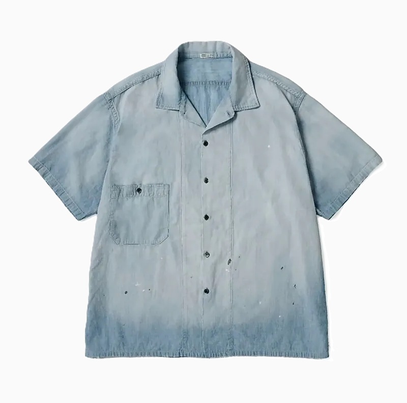 LAST PCS: A.PRESSE 2026 VINTAGE CHAMBRAY SHIRT S/S (26SAP-02-01) - SIZE 3 PRE ORDER ITEM (預訂中)