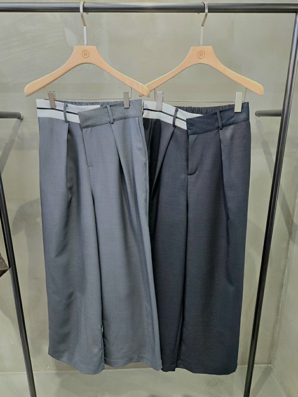 TM6322 雙褲頭西裝闊腿褲