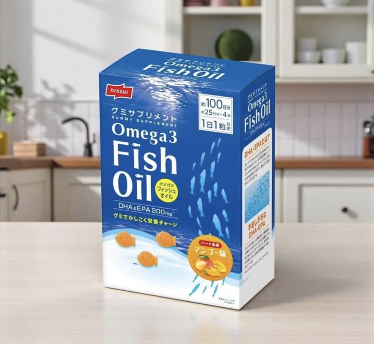 【Costco限定】JP NISSUI Omega-3 DHA+EPA 魚油軟糖 芒果風味 1465 TK260602