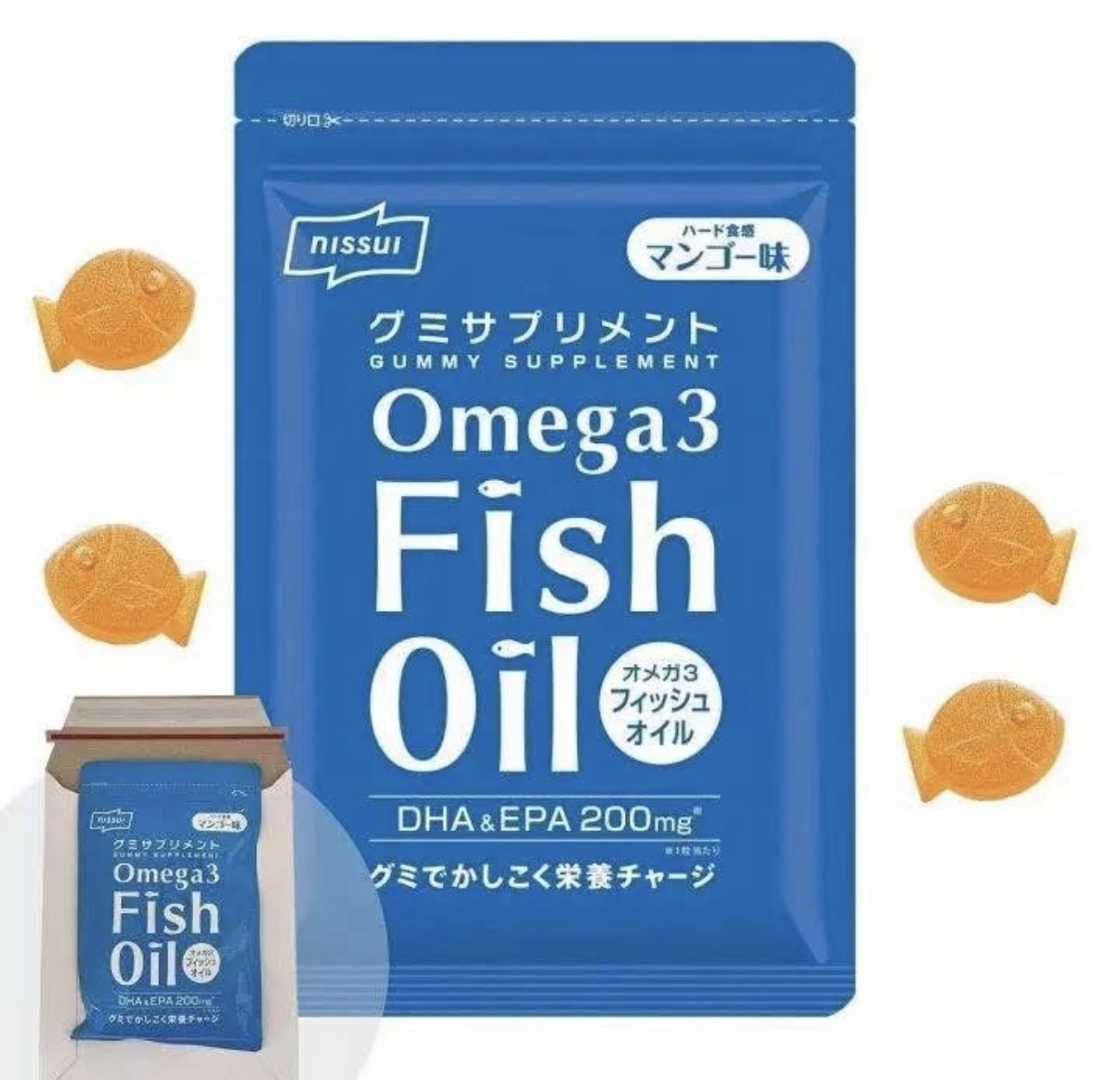 【Costco限定】JP NISSUI Omega-3 DHA+EPA 魚油軟糖 芒果風味 1465 TK260602