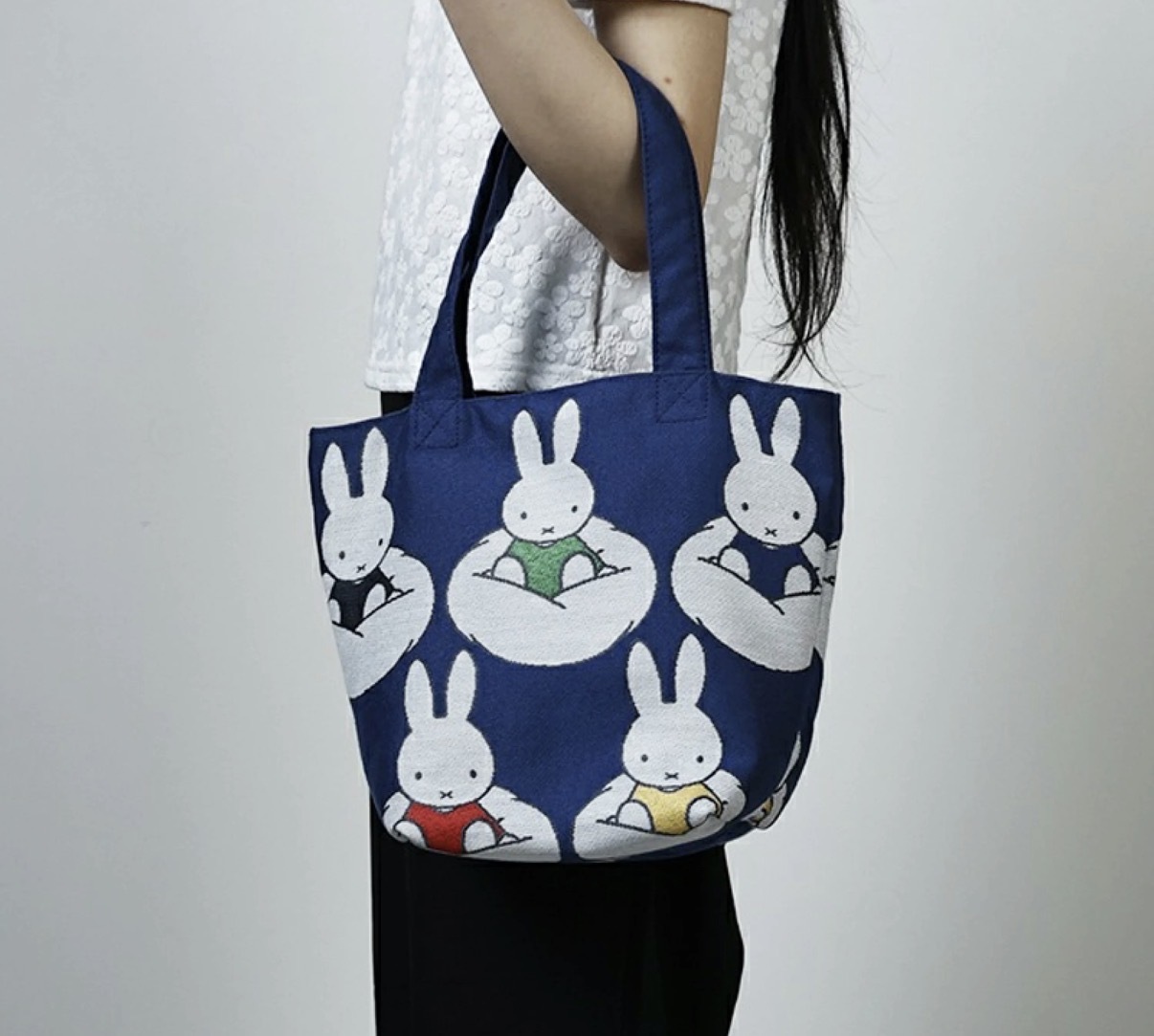 JP Miffy 編織密集式手挽袋 藍 1198 TK260602