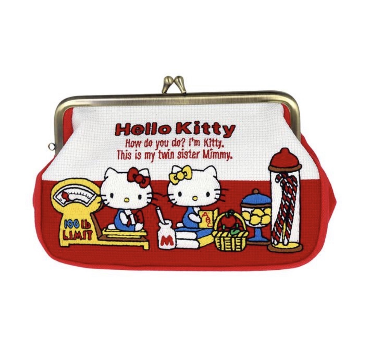 JP Hello Kitty 全刺繡長款口金包 3345 TK260602