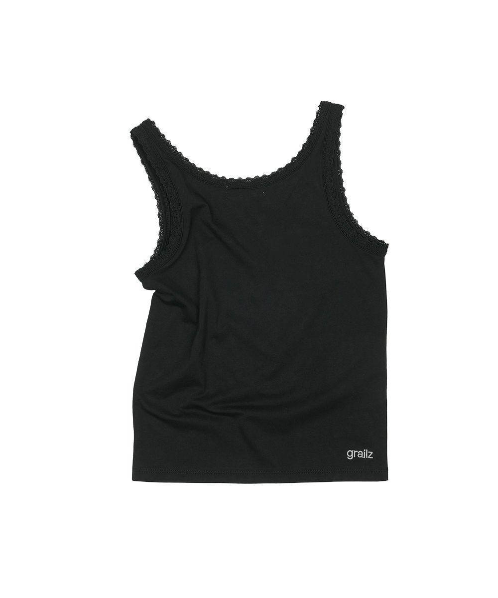 GRAILZ 圖案蕾絲無袖上衣 GR26HSFS20BK