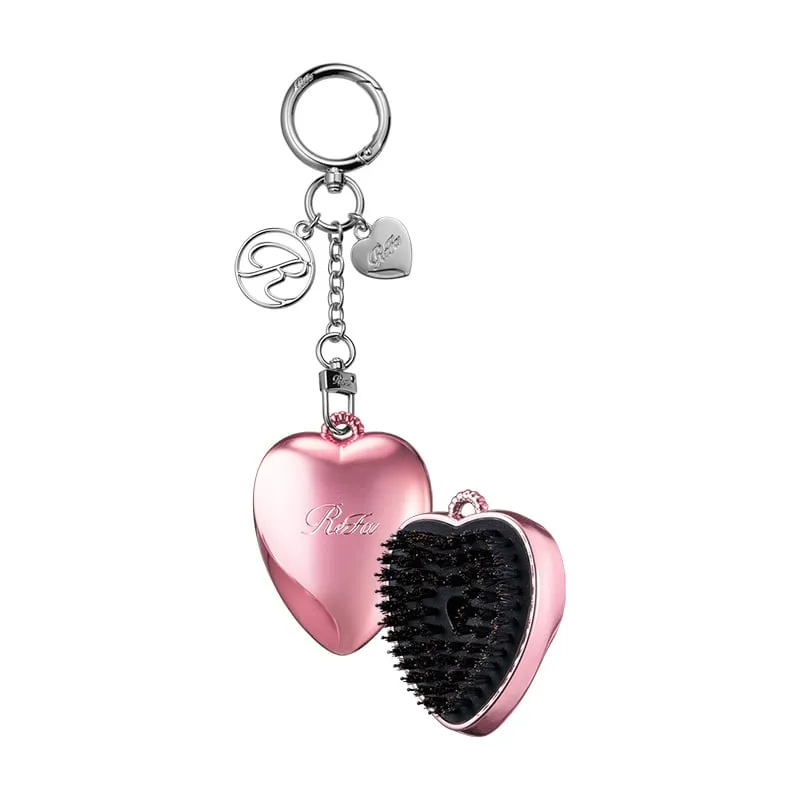 REFA Heart Brush Charm 愛心髮梳掛飾 附保護套與鏡子