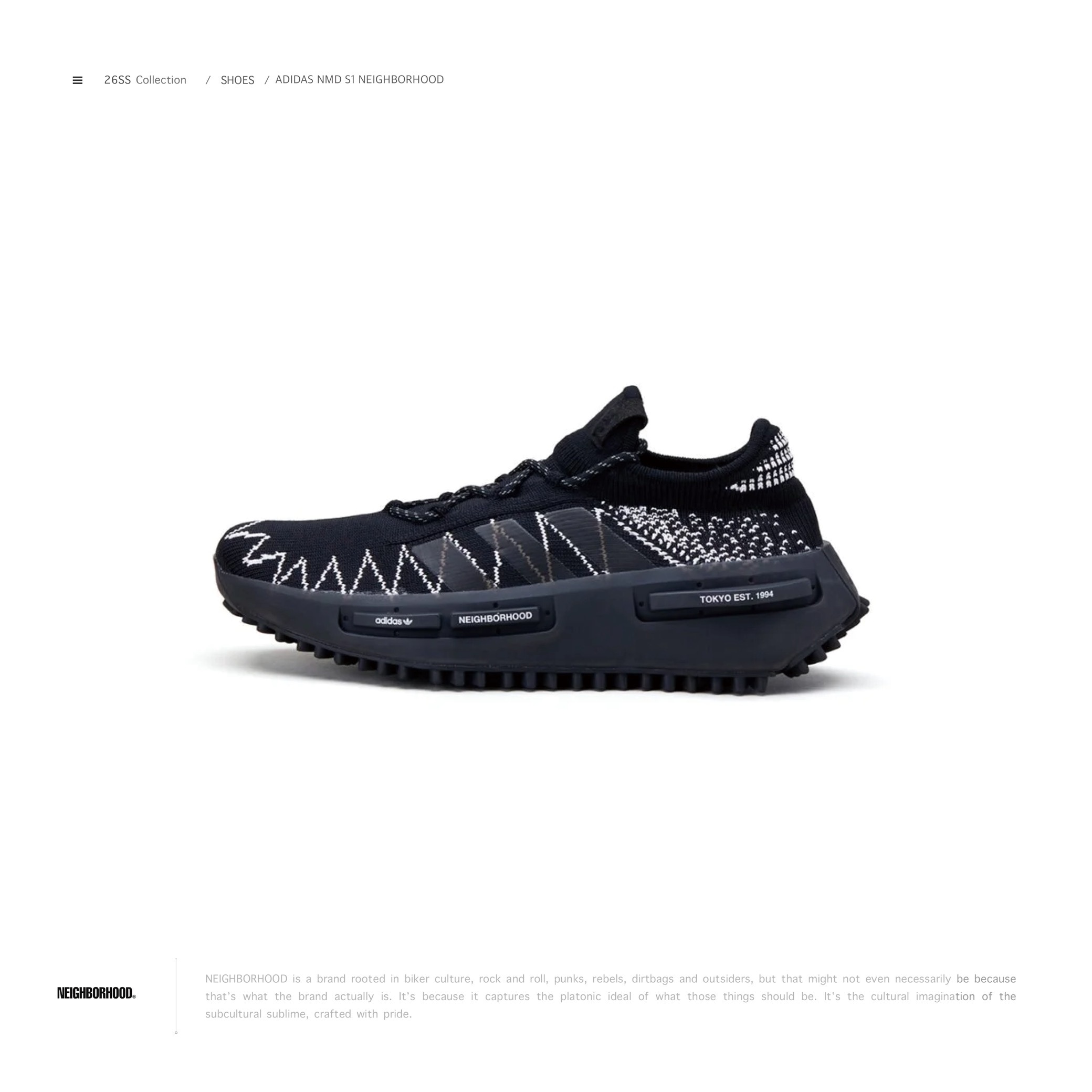 NEIGHBORHOOD x Adidas Originals - NMD_S1 N KNIT