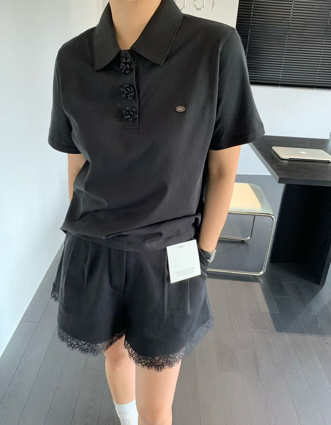 珠花有領polo衫