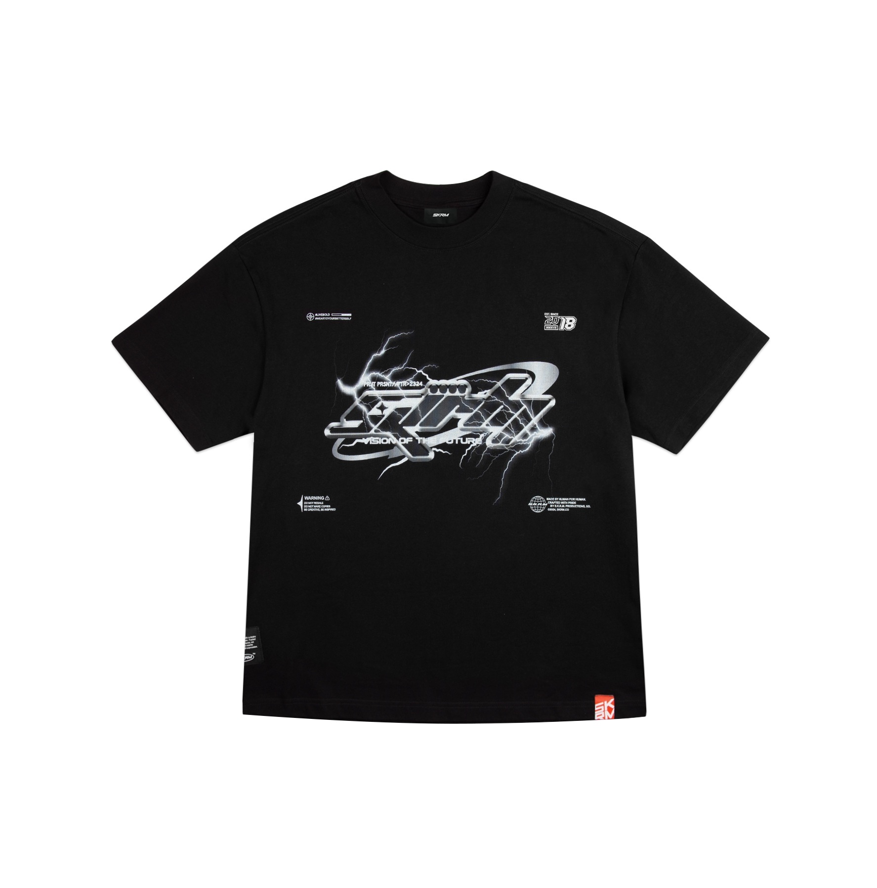 SKINARMA Bolt 閃電圖案 T-Shirt (黑色)