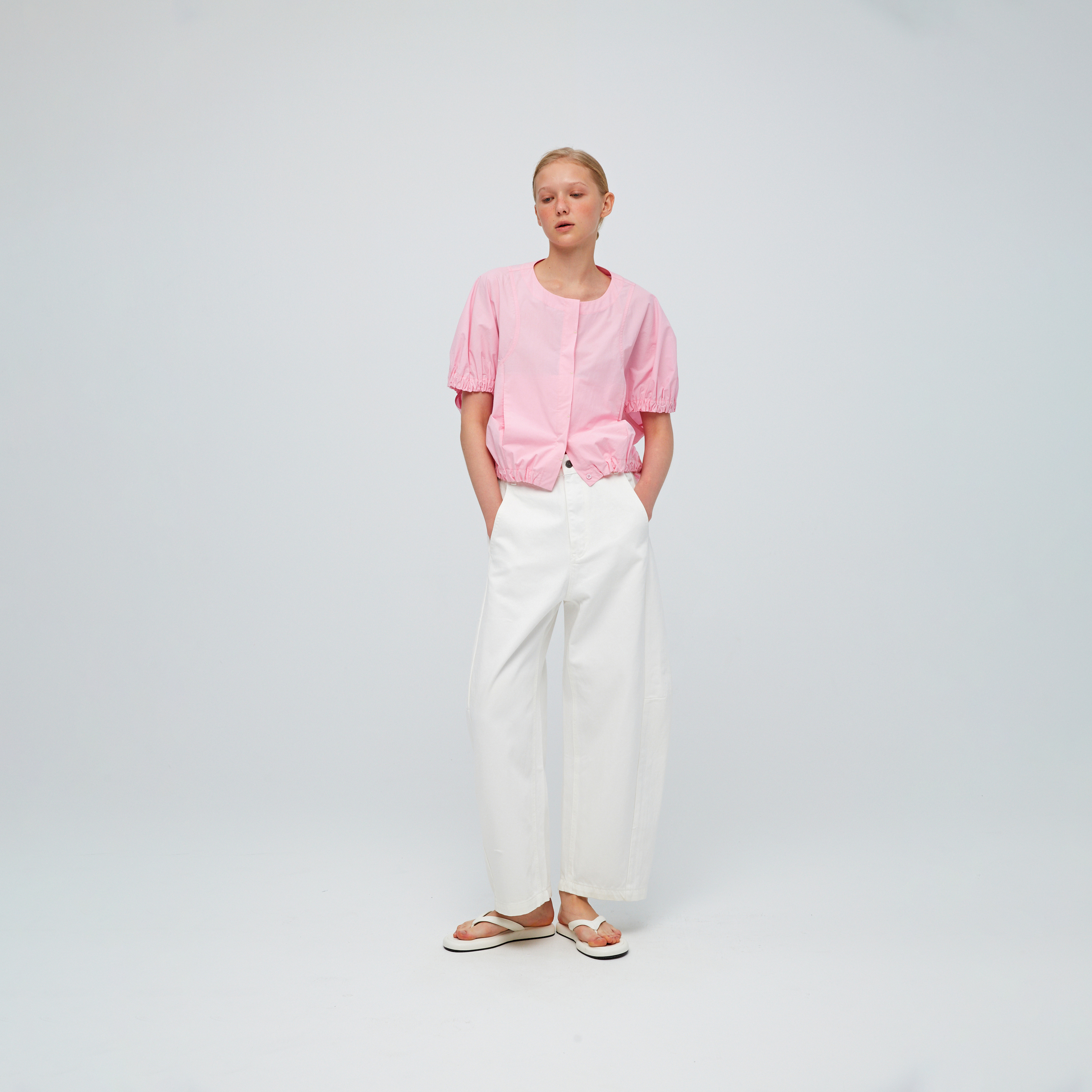 10 MOOn Pink Puff Sleeve Top