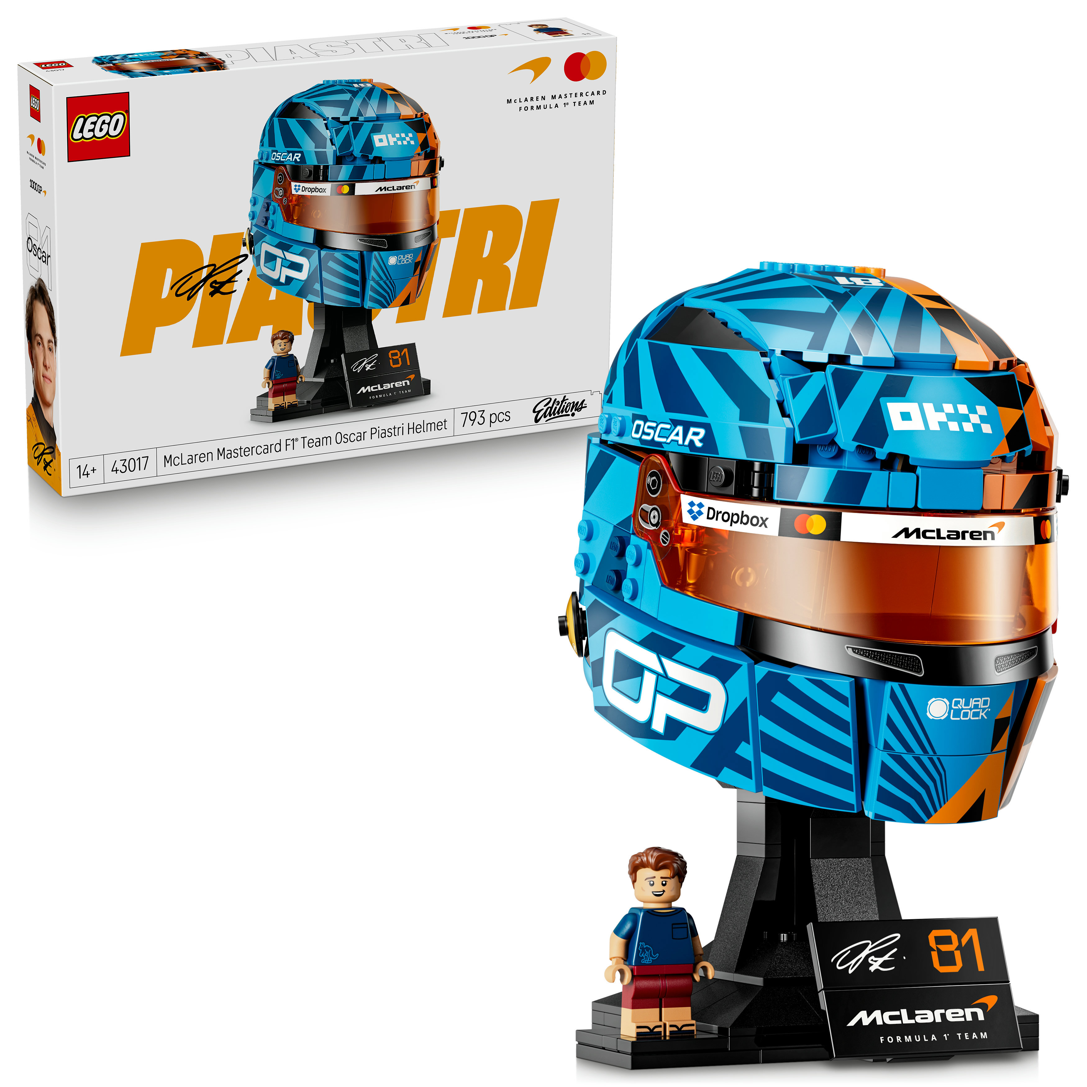 43017 McLaren Mastercard F1® Team Oscar Piastri 頭盔