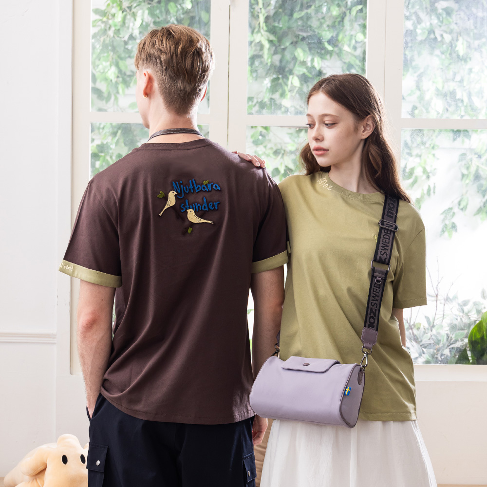 Happy Moments - Comfortable and Soft Cotton 100% Cotton Short-Sleeve T-Shirt - Chocolate Style for Women