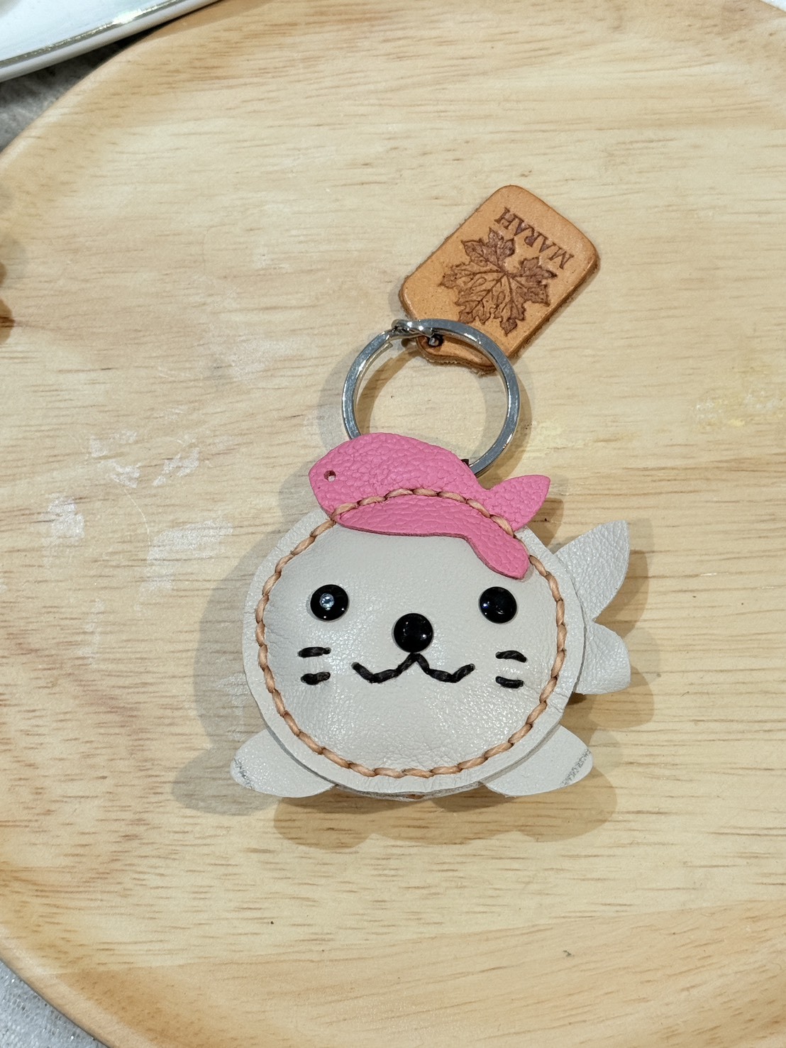 大頭魚海豹真皮吊飾((不列入會員折扣))
