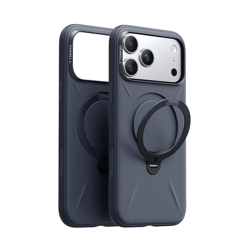 TORRAS｜iPhone17系列 Ostand Spin Silicone 矽膠防摔手機殼