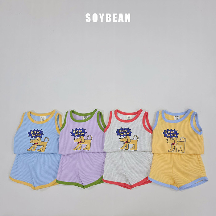 正韓夏soybean 四色BOW WOW狗狗背心套裝