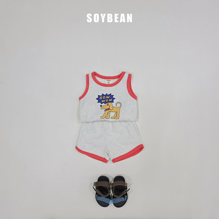 正韓夏soybean 四色BOW WOW狗狗背心套裝