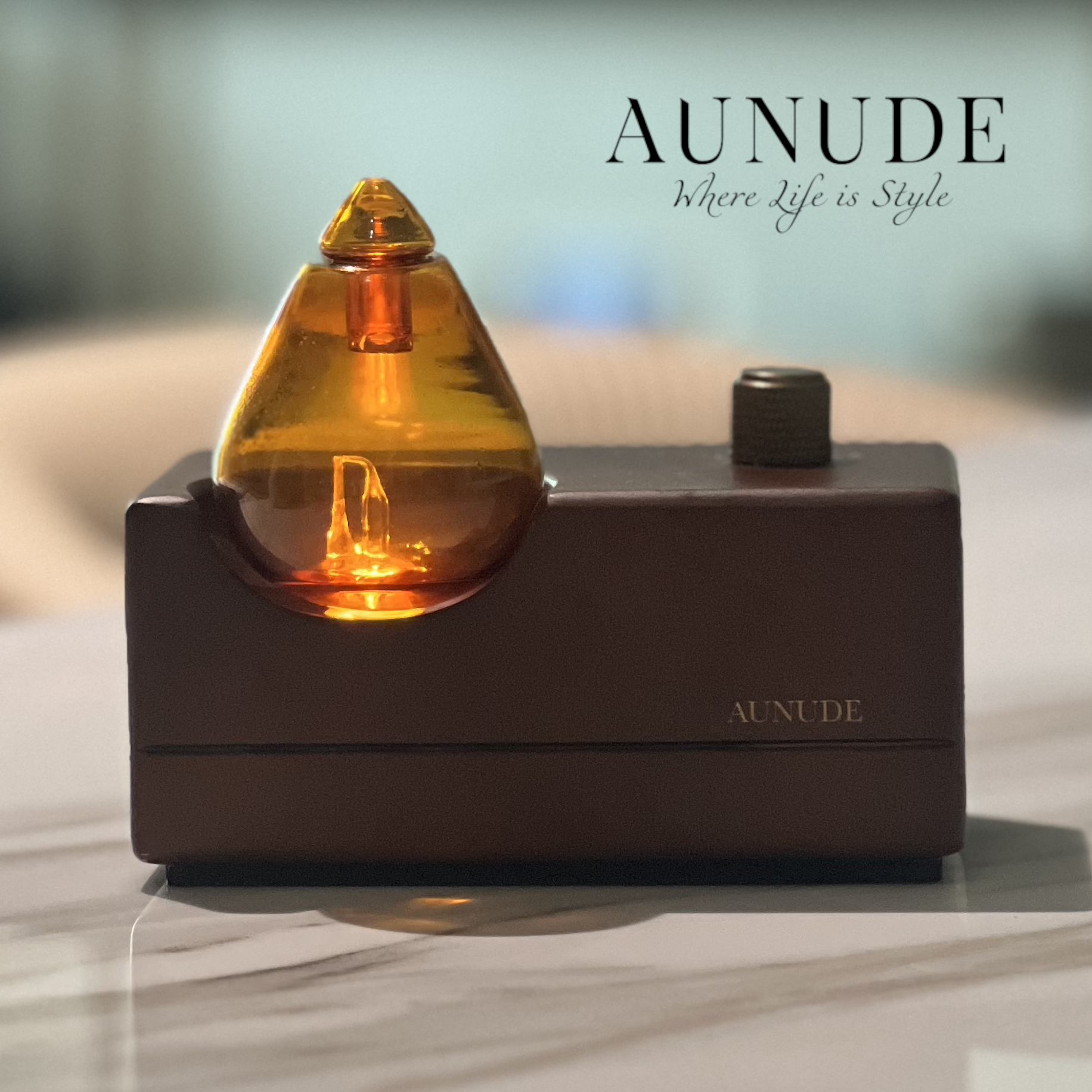 Aunude Fujisan Home and Room Nebuliser - Waterless & Rechargeable x AT AROMA Essential Oil