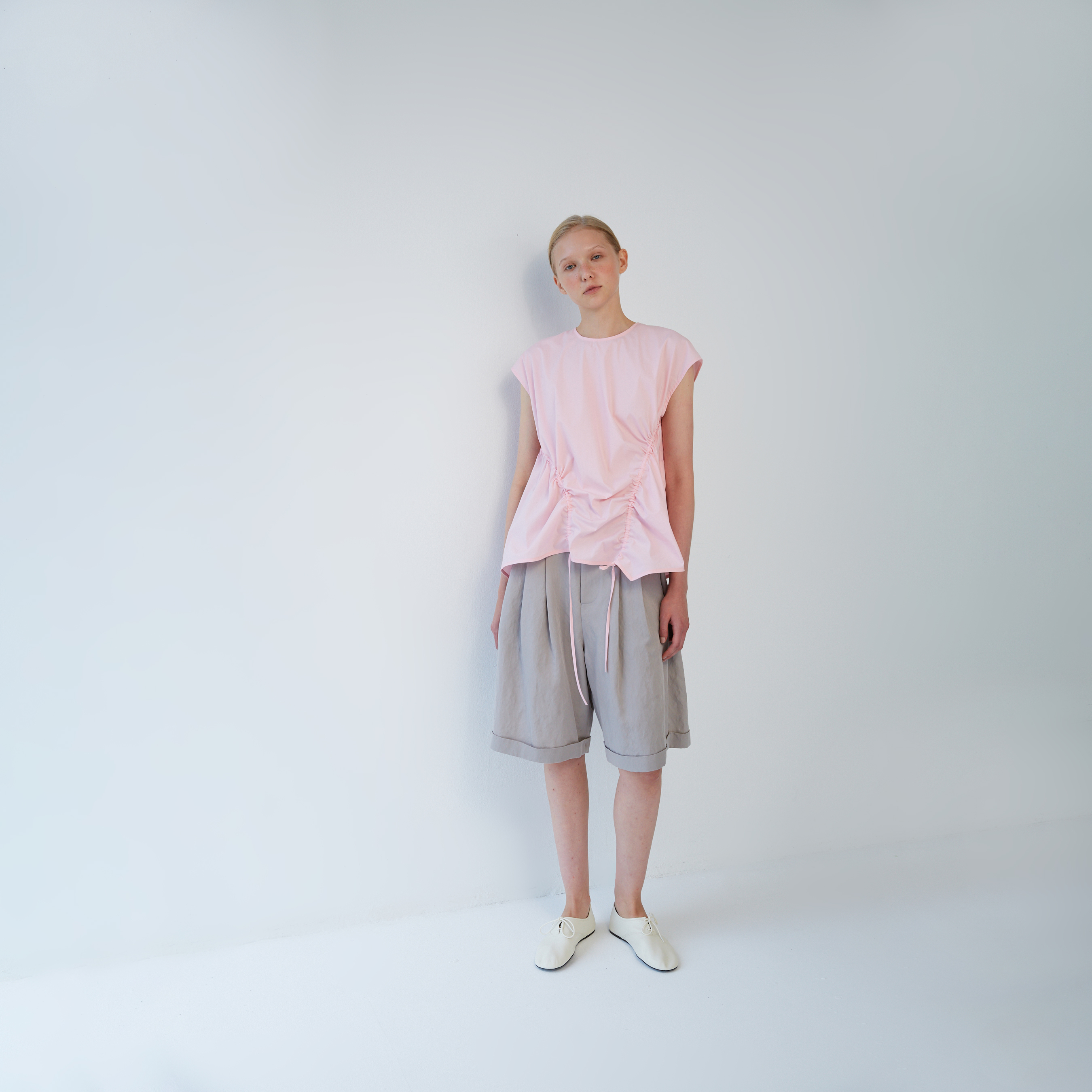 10 MOOn Blush Drawstring Sculpted Top