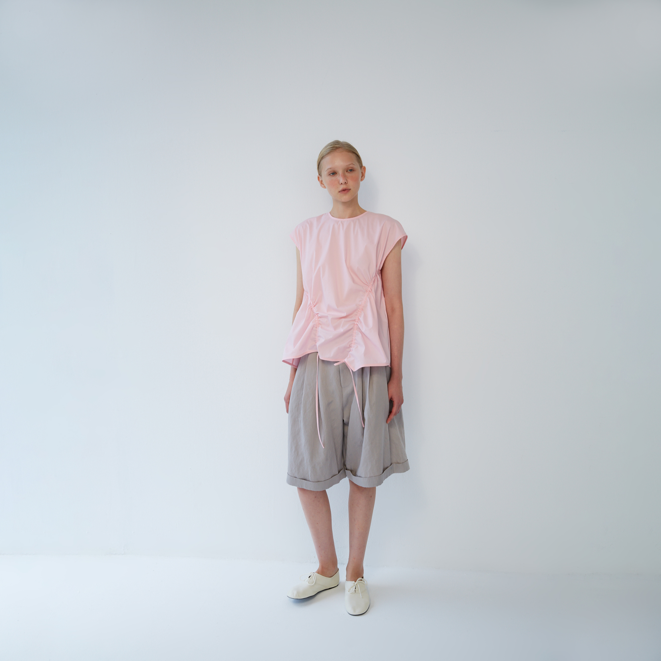 10 MOOn Blush Drawstring Sculpted Top