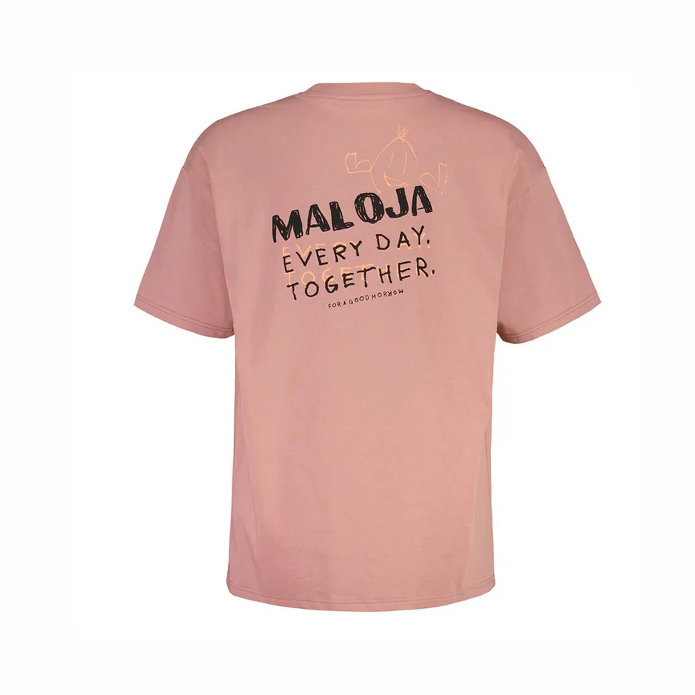 【MALOJA】男純棉舒適短袖上衣 / 24MA37519-[經典黑、藕粉]