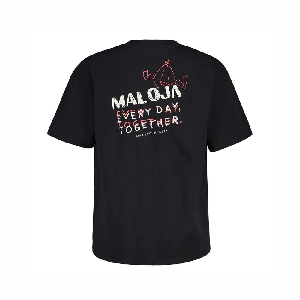 【MALOJA】男純棉舒適短袖上衣 / 24MA37519-[經典黑、藕粉]