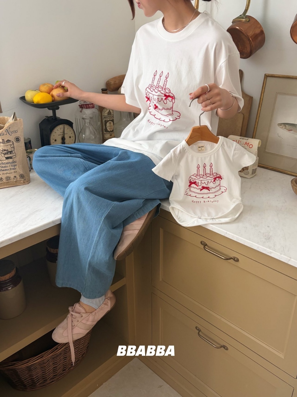 韓國🇰🇷BBABBA 蝴蝶結蛋糕親子裝(S-M/Freesize)