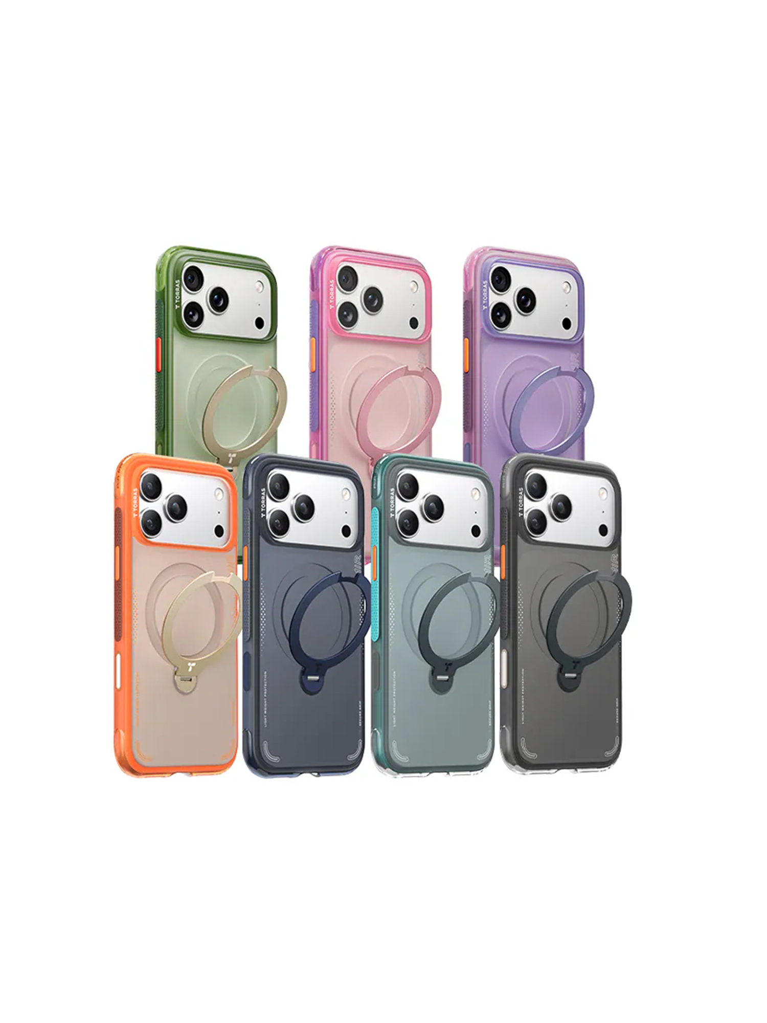 TORRAS｜iPhone17系列 Ostand Spin Air 氣囊防摔手機殼