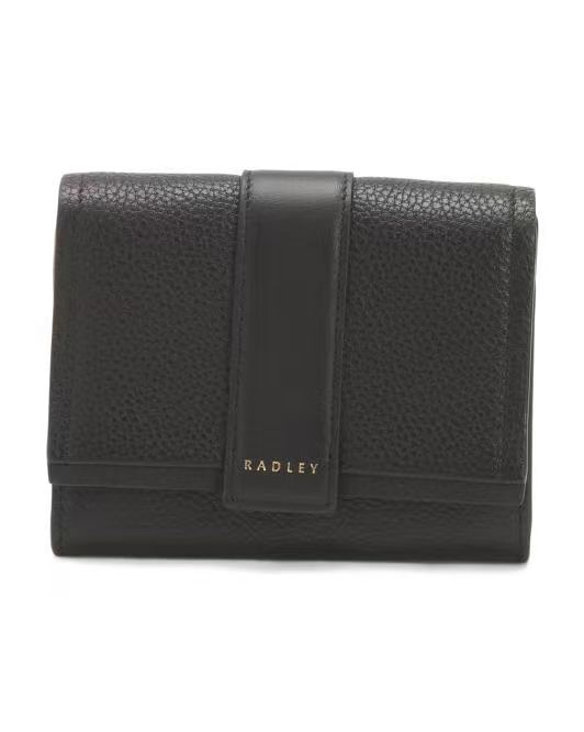 【預購】RADLEY LONDON H060307 真皮翻蓋中夾（黑色）