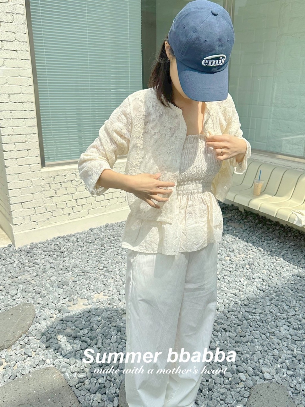 韓國🇰🇷BBABBA Lona花朵刺繡親子罩衫外套(S-M/Freesize)