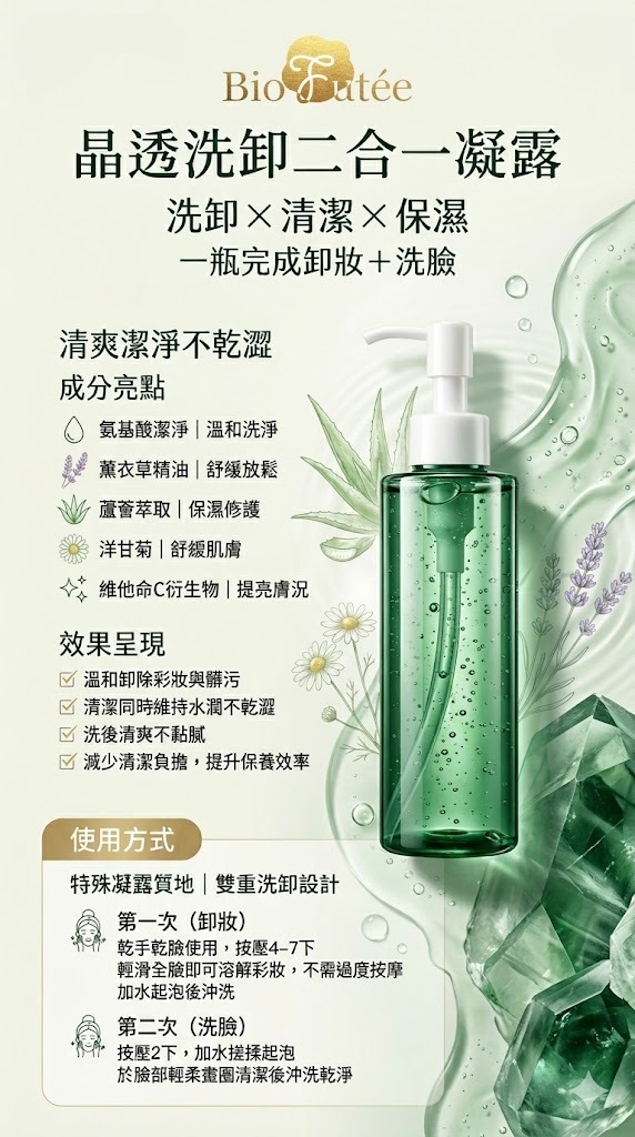 晶透洗卸2合1凝露