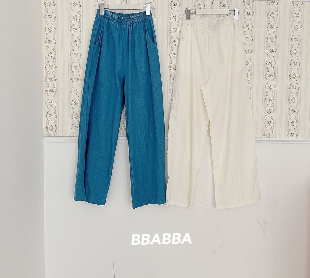 韓國🇰🇷BBABBA 鬆緊柔軟薄長褲(Freesize)