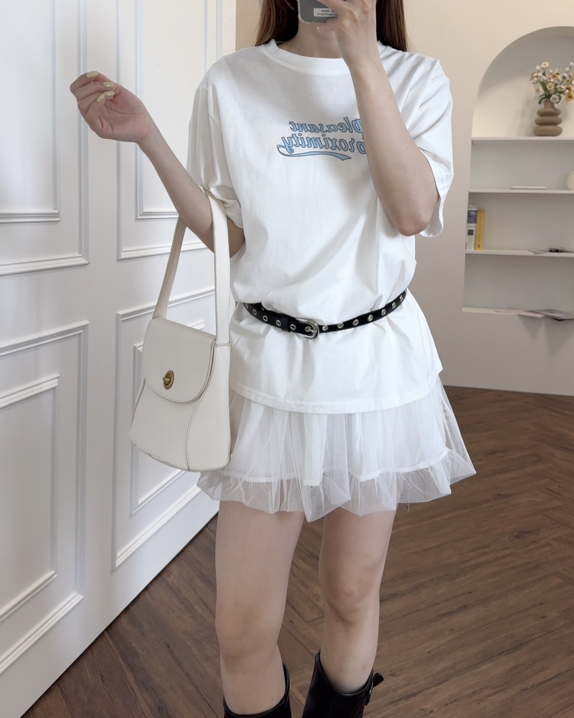 法朵Fado shop｜立體網紗花苞褲裙 435B002 三色