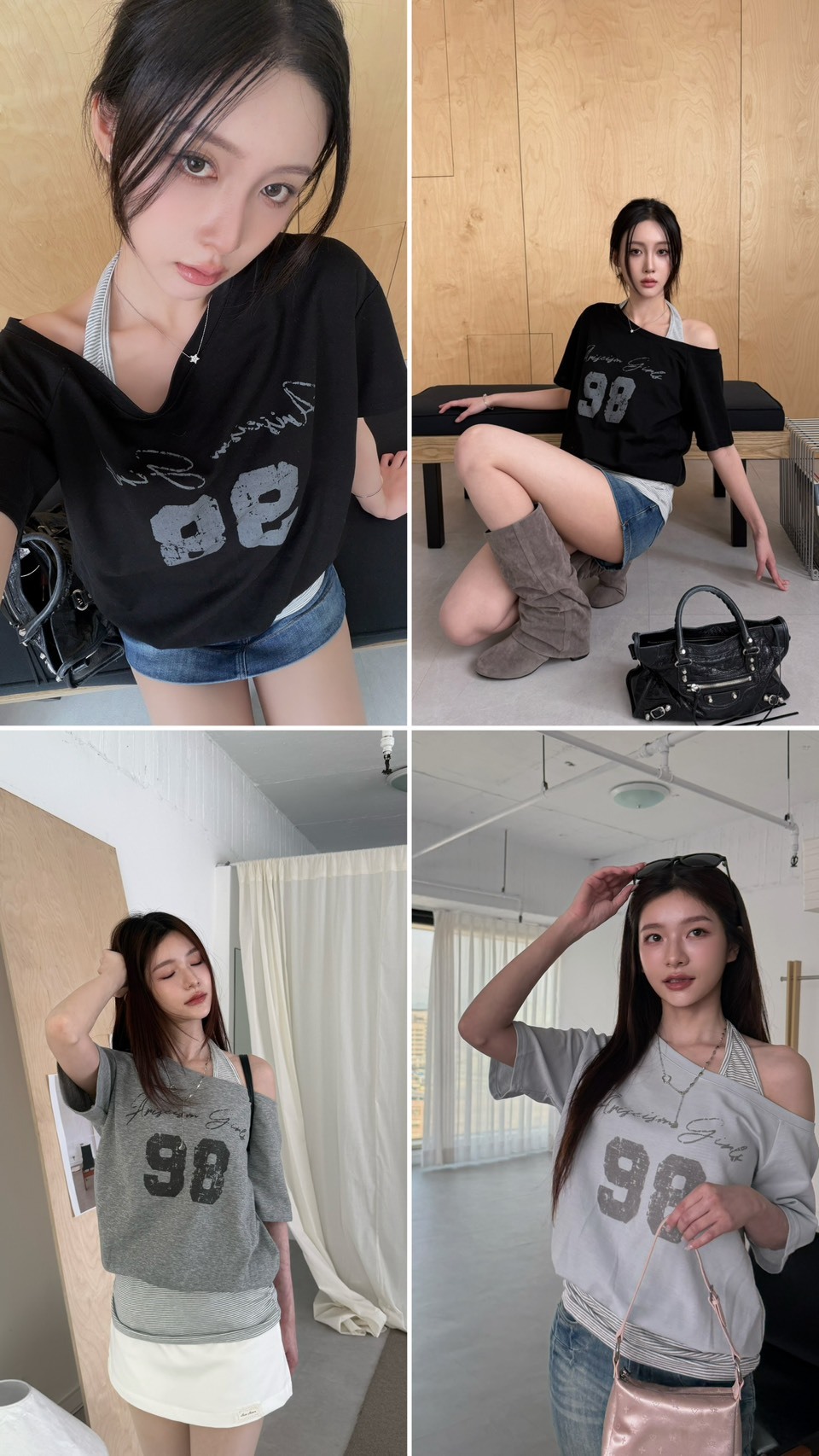 H09 千禧98 復古數字tee