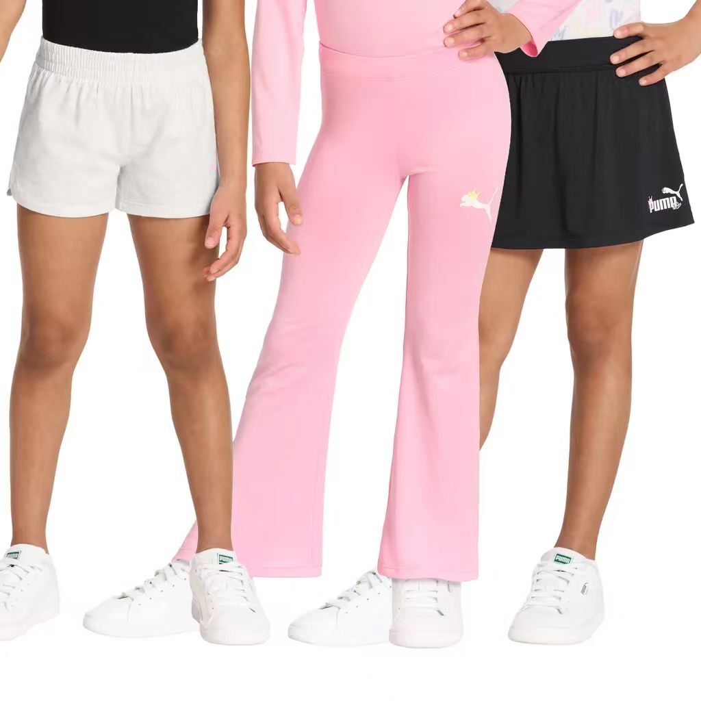 【預購】Puma H060319 女童套裝 (純棉短褲 + 褲裙 + 喇叭褲)