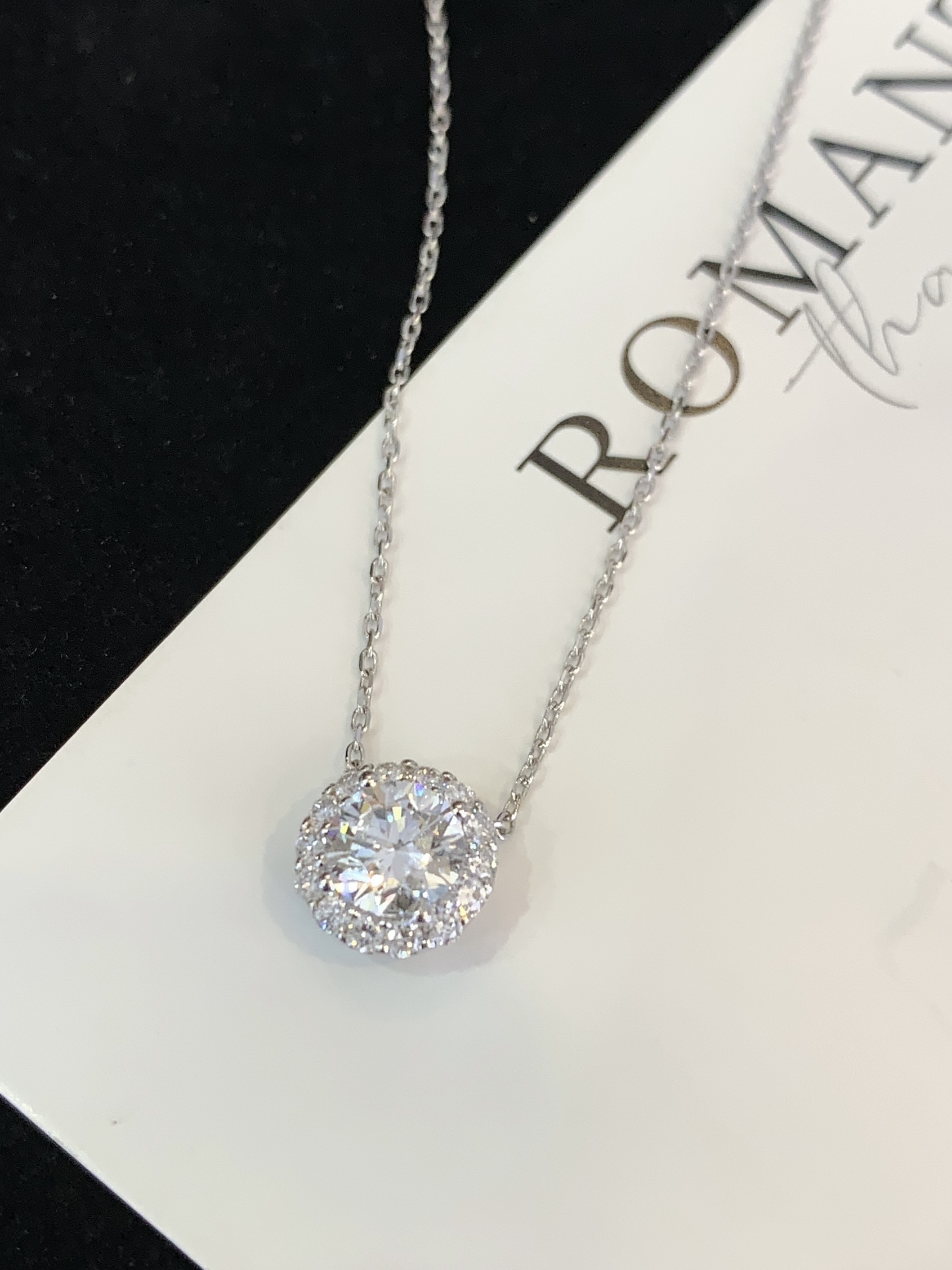 (AY) 9K培育鑽0.5卡圓形頸鏈 (D vvs) (副石0.1CT) (40+5CM) (包證書)#0610STA