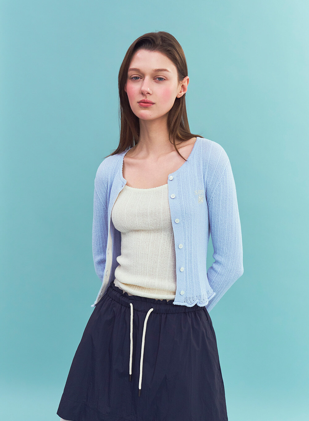 【入LIVECODE一件減至$458😱🔥！】【韓國大熱品牌😍朴圭瑛SEVENTEEN同款！】【SATUR】(W) Sheer Long Sleeve Crop Cardigan (3 Colors)