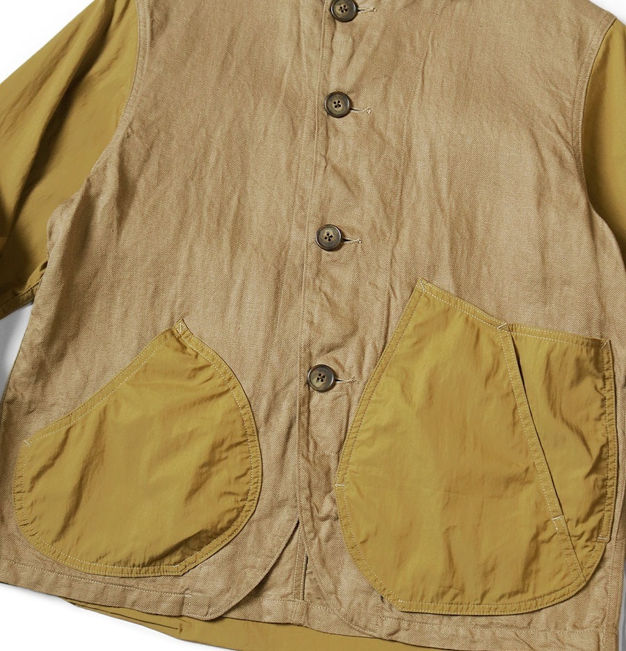 KAPITAL LINEN CHINO CLOTH x GABARDINE COVERALL JACKET - BEIGE PRE ORDER ITEM (預訂中)