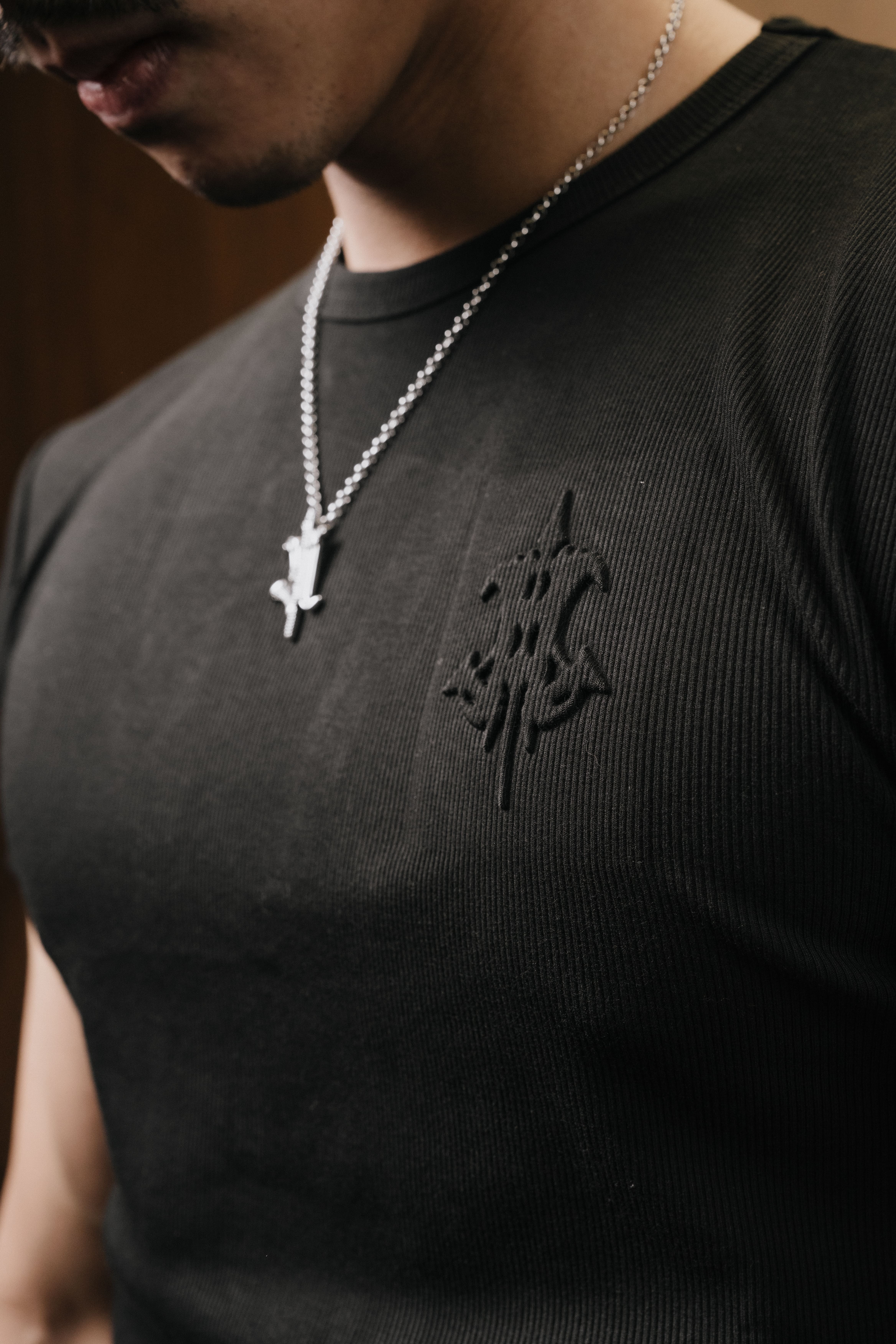 CORE 3D LOGO RIBBED TEE - SECOND SKIN