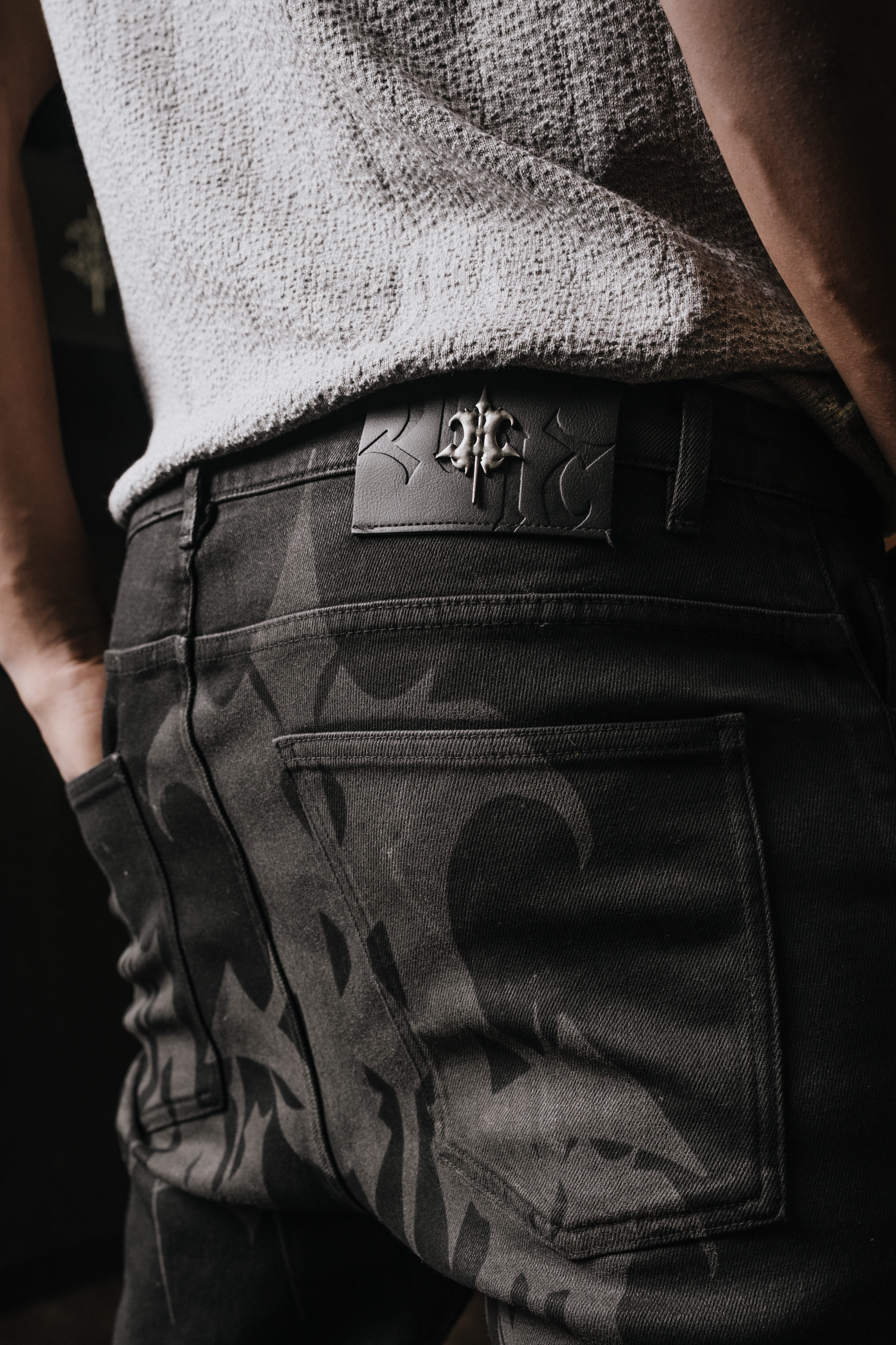 Midnight Waxed Low Rise Denim