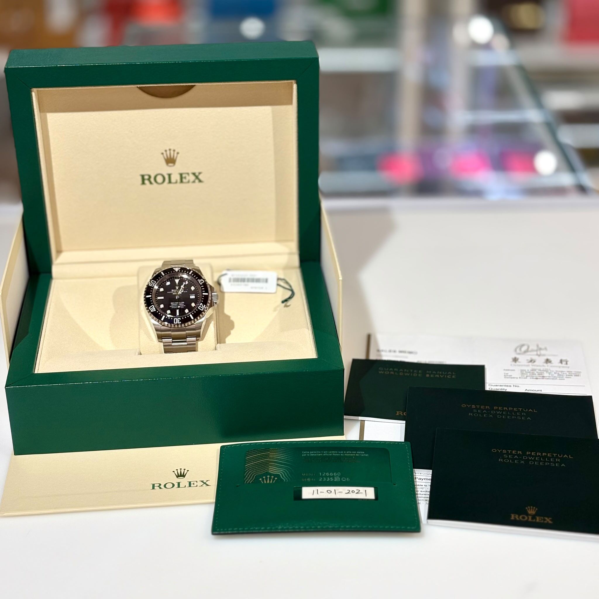全新ROLEX 黑水鬼 44MM , Sea-Dweller Deepsea, 126660, 勞力士深潛, #BRAND NEW #香榭站正品
