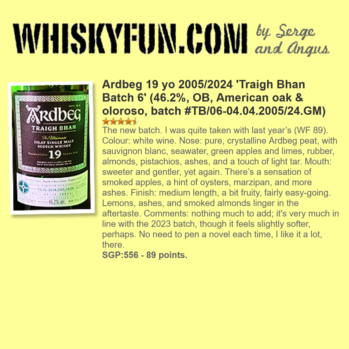 Ardbeg Traigh Bhan Batch 6 19 Years Old 46.2%