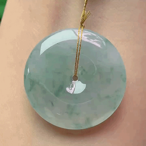 522322 翡翠冰種飄花平安扣 (28.2mm直徑)