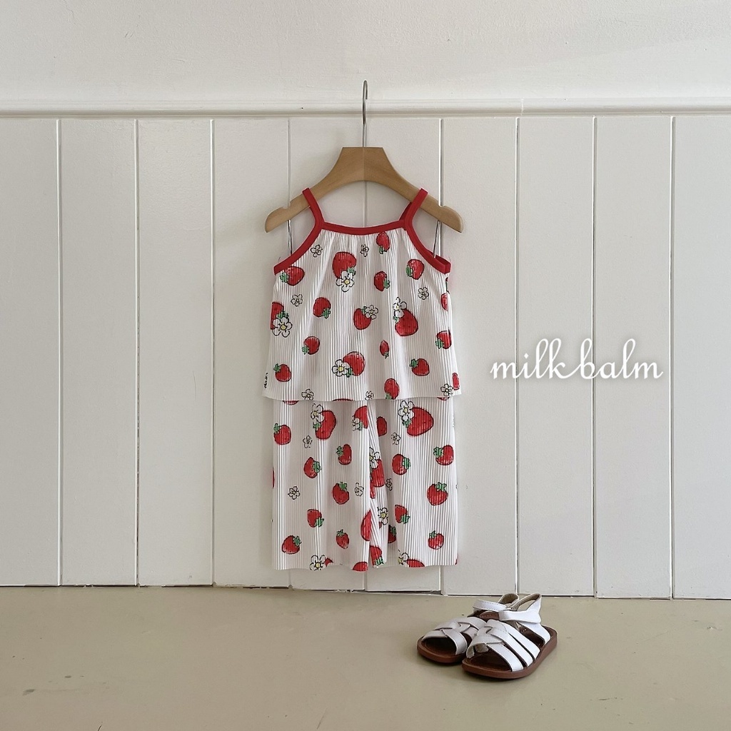 正韓夏milkbalm 小童草莓套裝