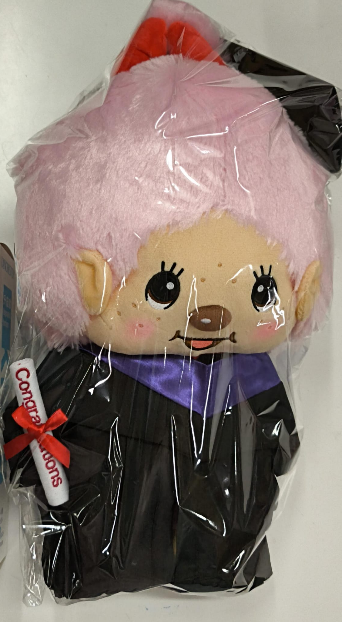 Monchhichi 毛絨玩具 大號 蒙奇奇 畢業造型大玩偶
