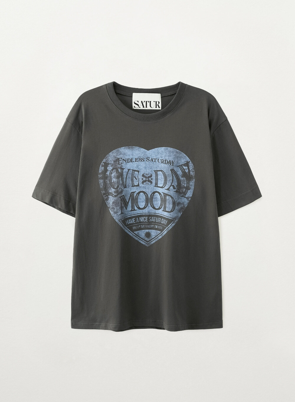 【SATUR】(M) Saturday Retro Mood Graphic T-Shirt (3 Colors)