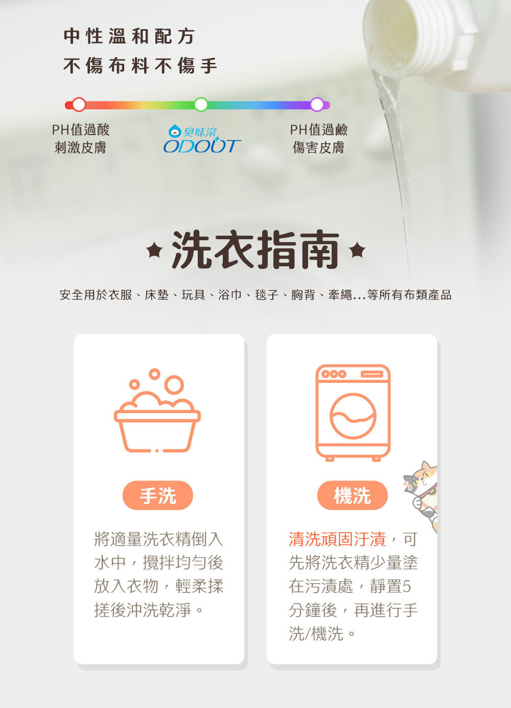 臭味滾 (貓用) 布類洗潔液